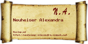 Neuheiser Alexandra névjegykártya
